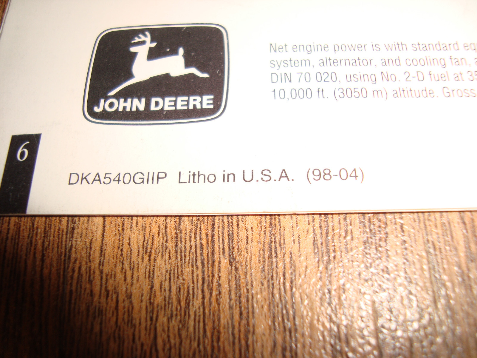 John Deere Skidders 540G-II 640G-II Brochure DKA540GIIP (98-04)
