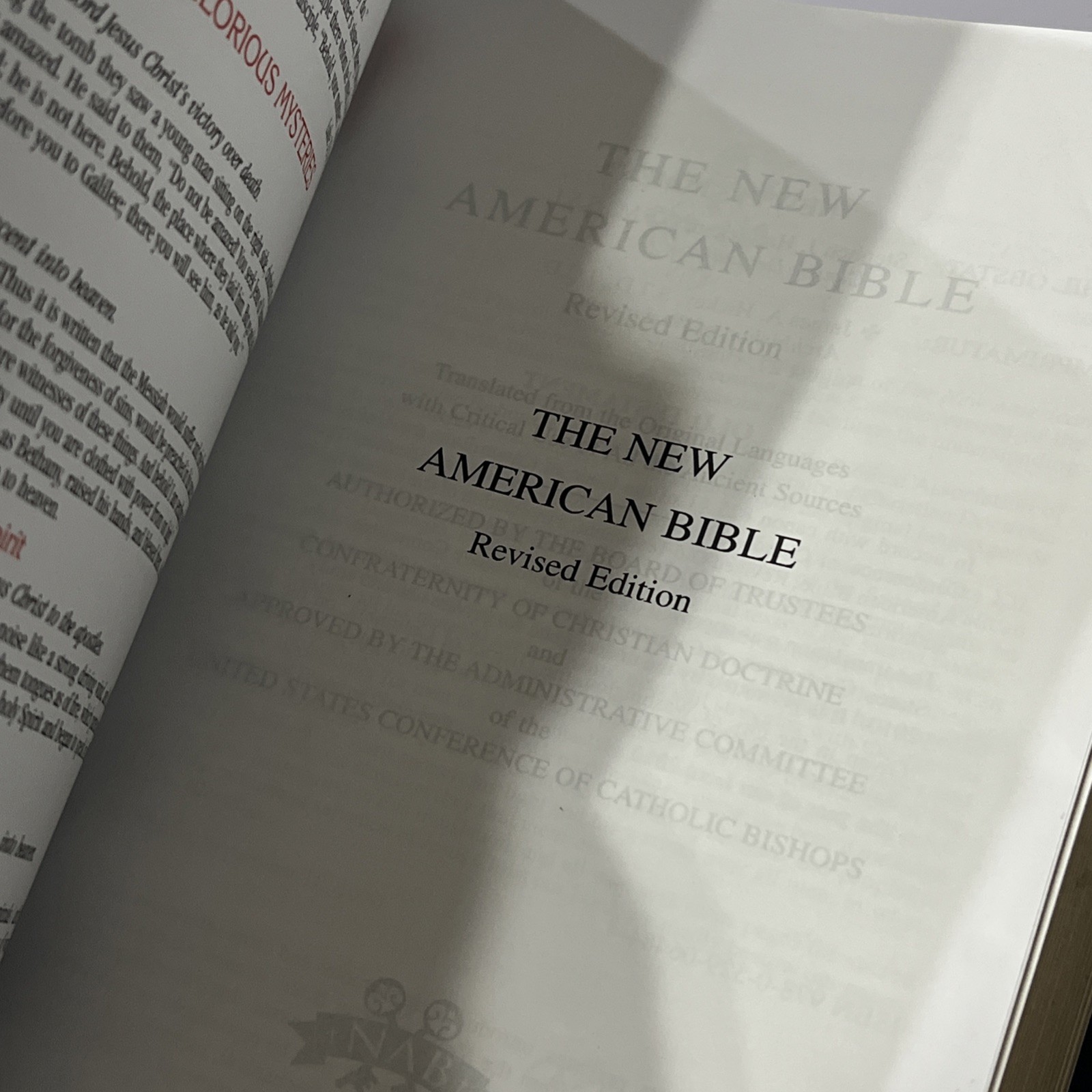 The New American Bible Official Catholic World Press 9×6” Blue, Clean