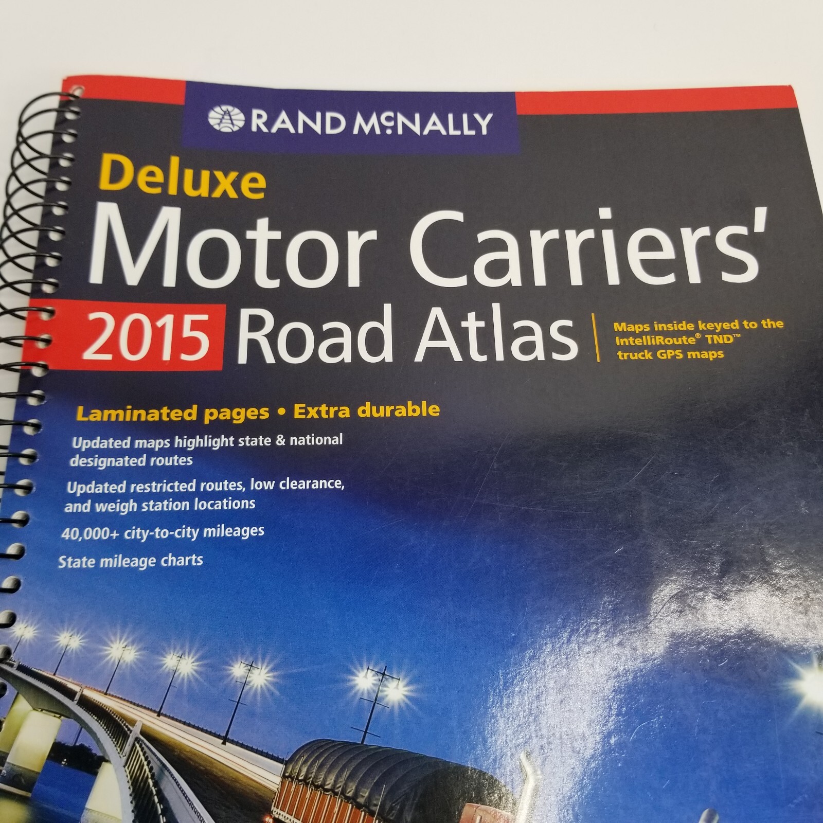RAND MCNALLY Deluxe 2015 Road Atlas Laminated Pages Extra Durable, Prepping SHTF
