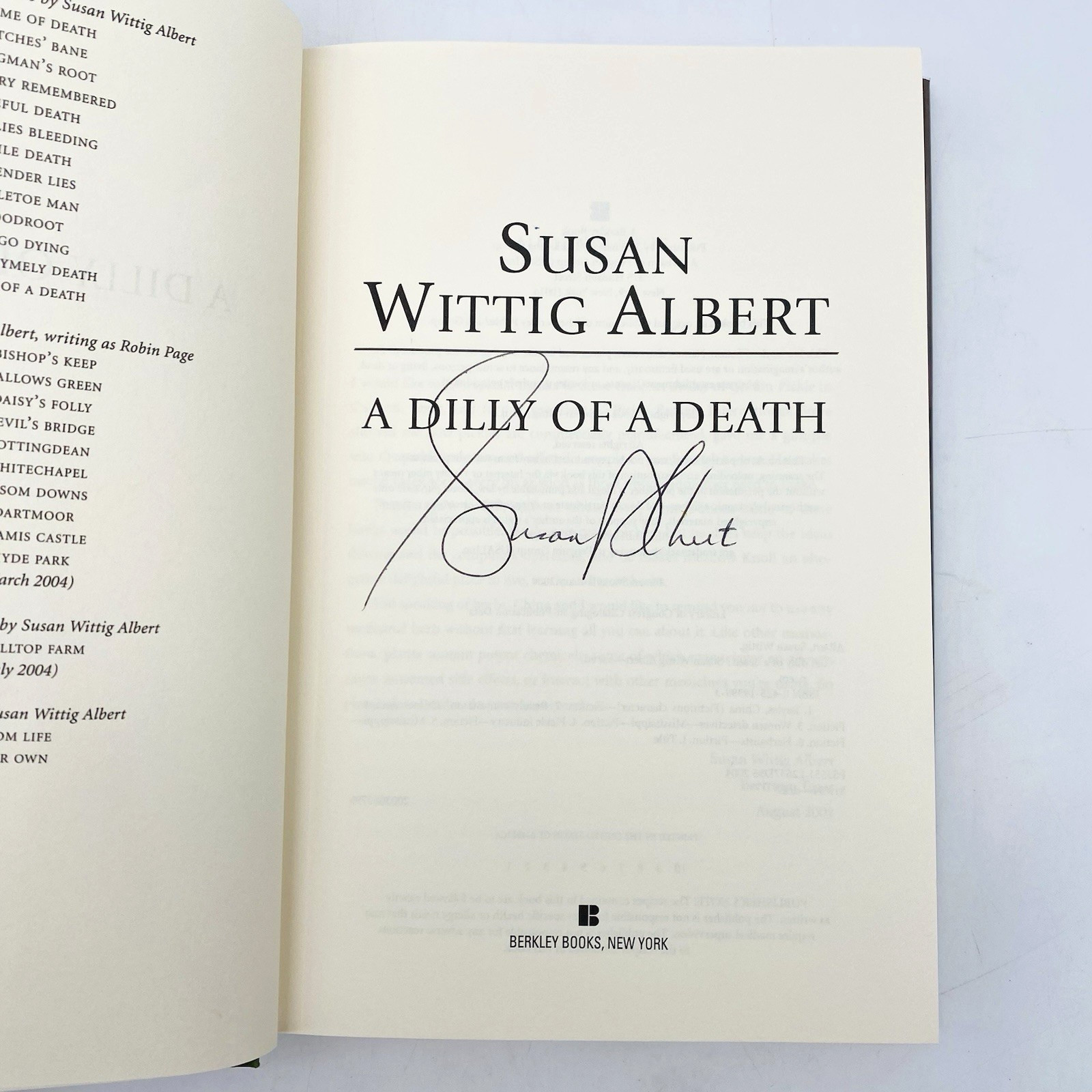 4 SIGNED China Bayles Novels First/First Susan Wittig Albert Hardcover Dust Jkt