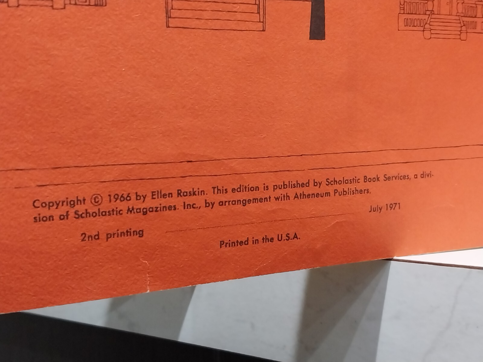 Vintage Schoolastic Book Nothing Ever Happens On My Block Ellen Raskin 1966 1971