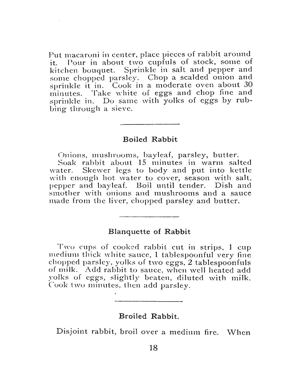 1919 The Rabbit Cook Book Vintage Recipes (61 page)