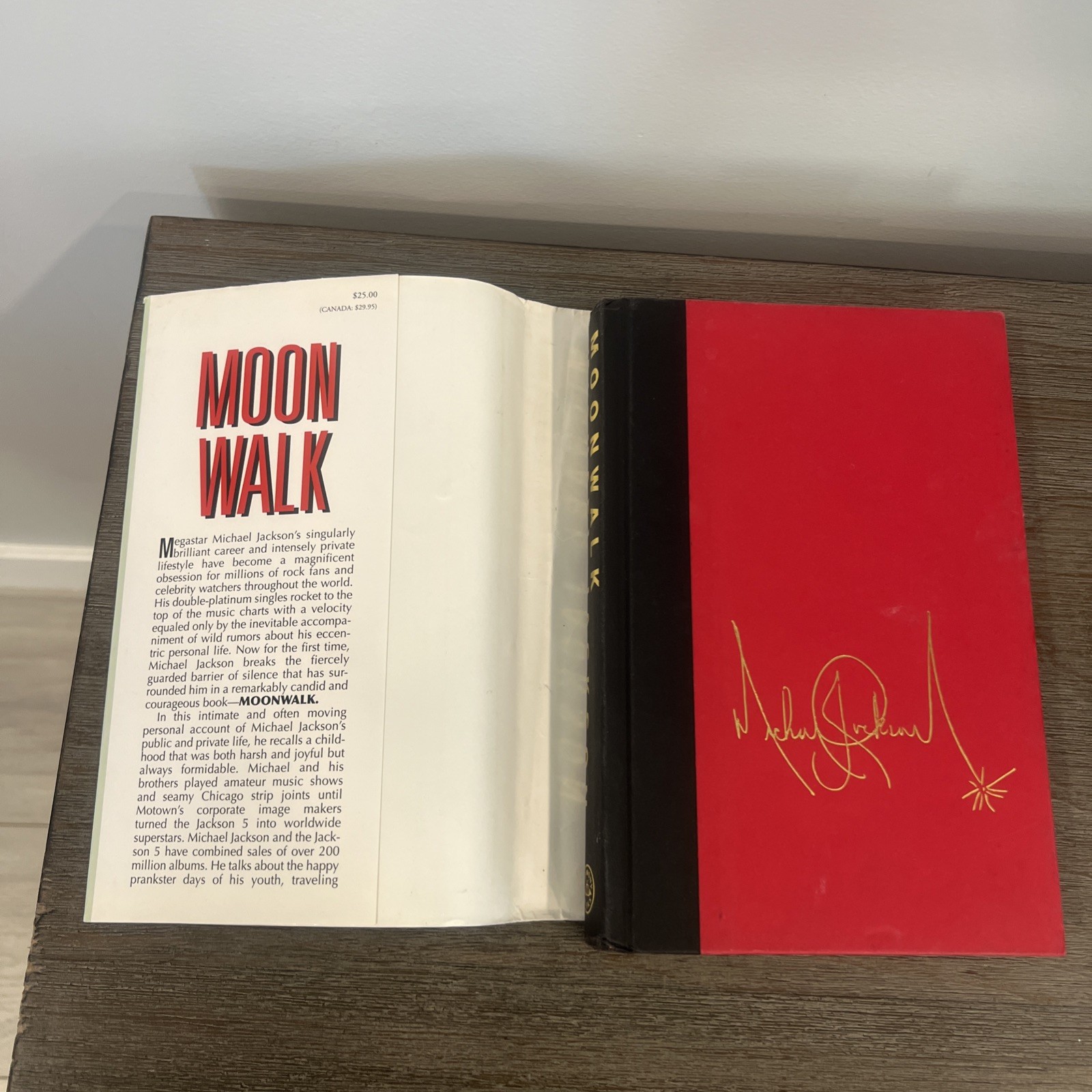 Moonwalk: A Memoir Revised Edition By Michael Jackson Hardcover Book