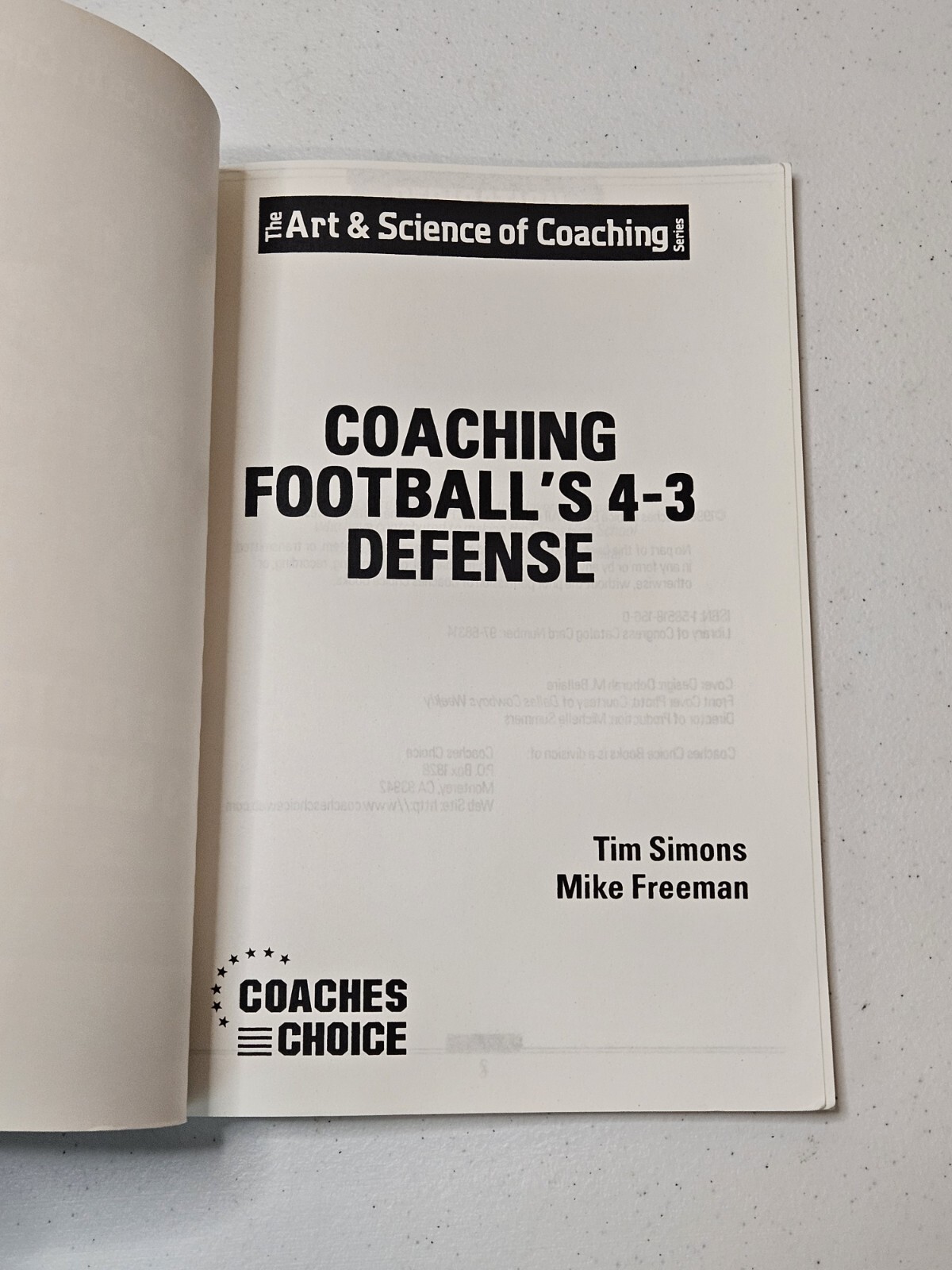 Coaching Football’s 4-3 Defense Tim Simons Mike Freeman Football Coach Education