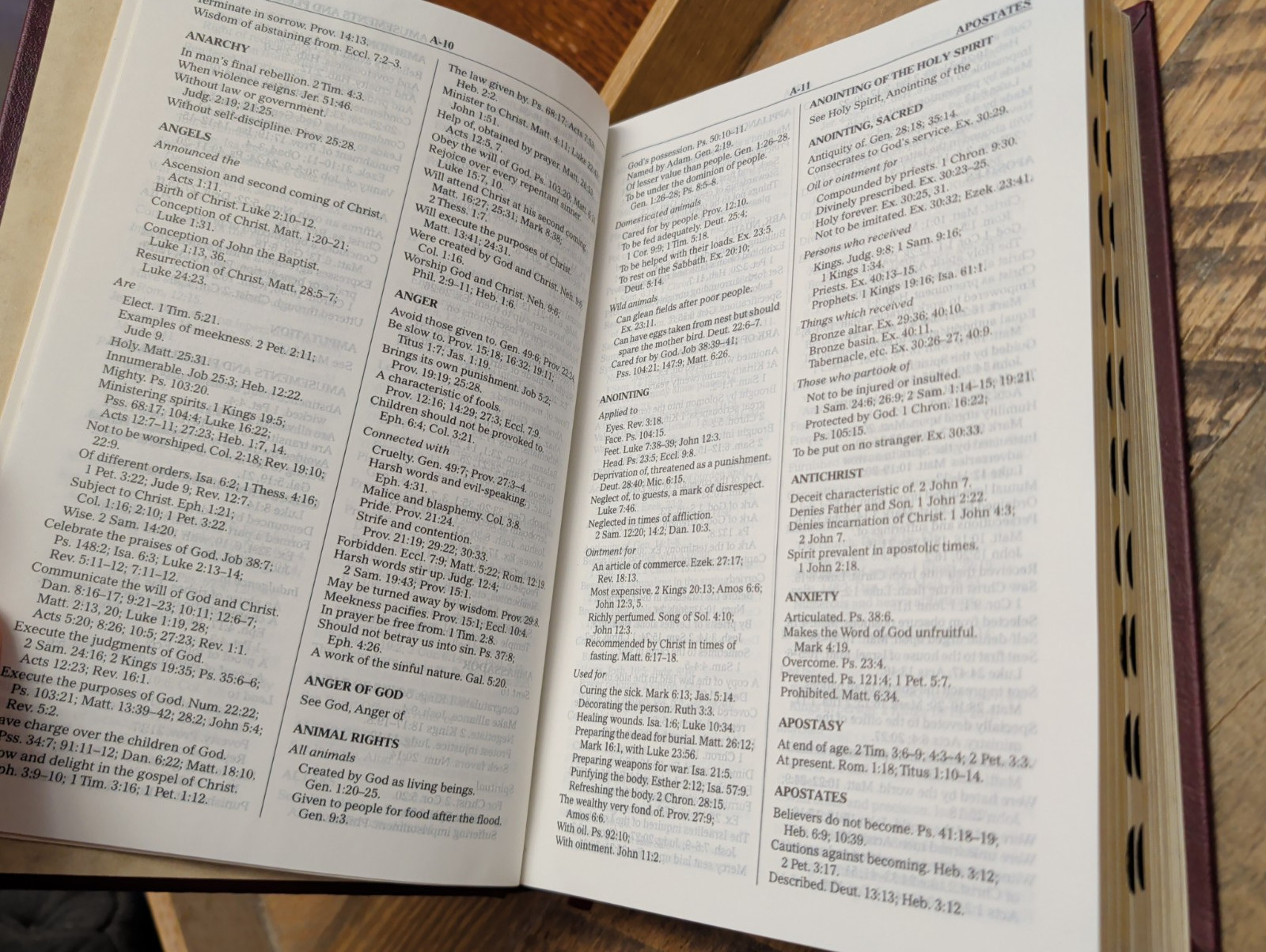 VG! KJV Master Study Bible Burgundy Padded HC Thumb Indexed 1k pages Study Helps