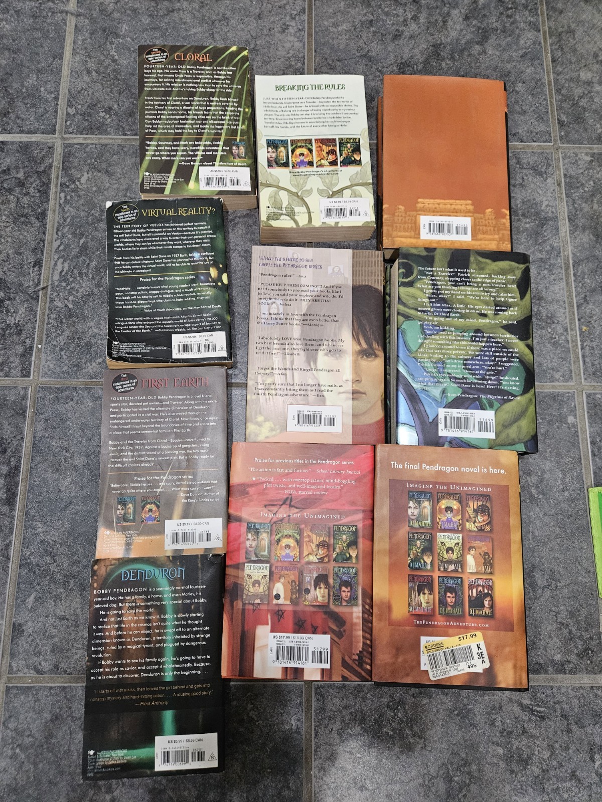 MIXED LOT 10 PENDRAGON SERIES BY D.J. MACHALE: THE MERCHANT OF DEATH ++