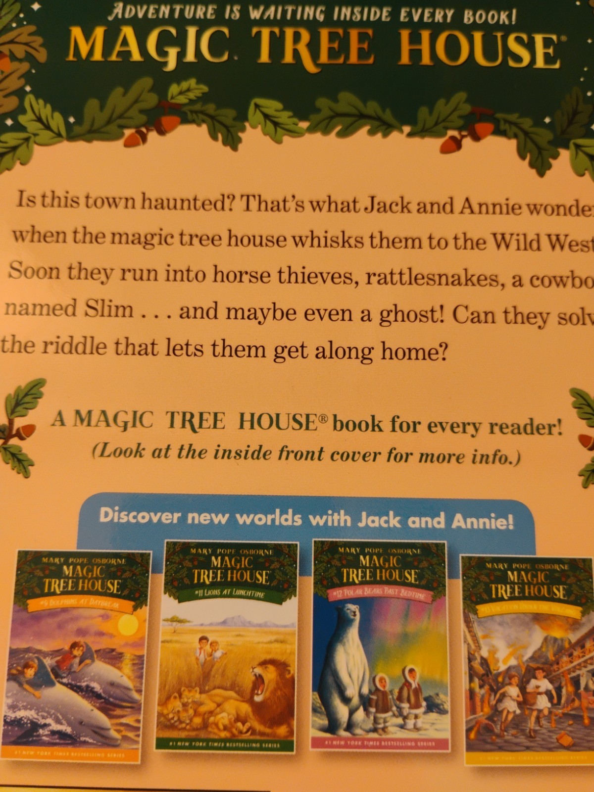 MARY POPE OSBOURNE MAGIC TREE HOUSE # 10 GHOST TOWN AT SUNDOWN