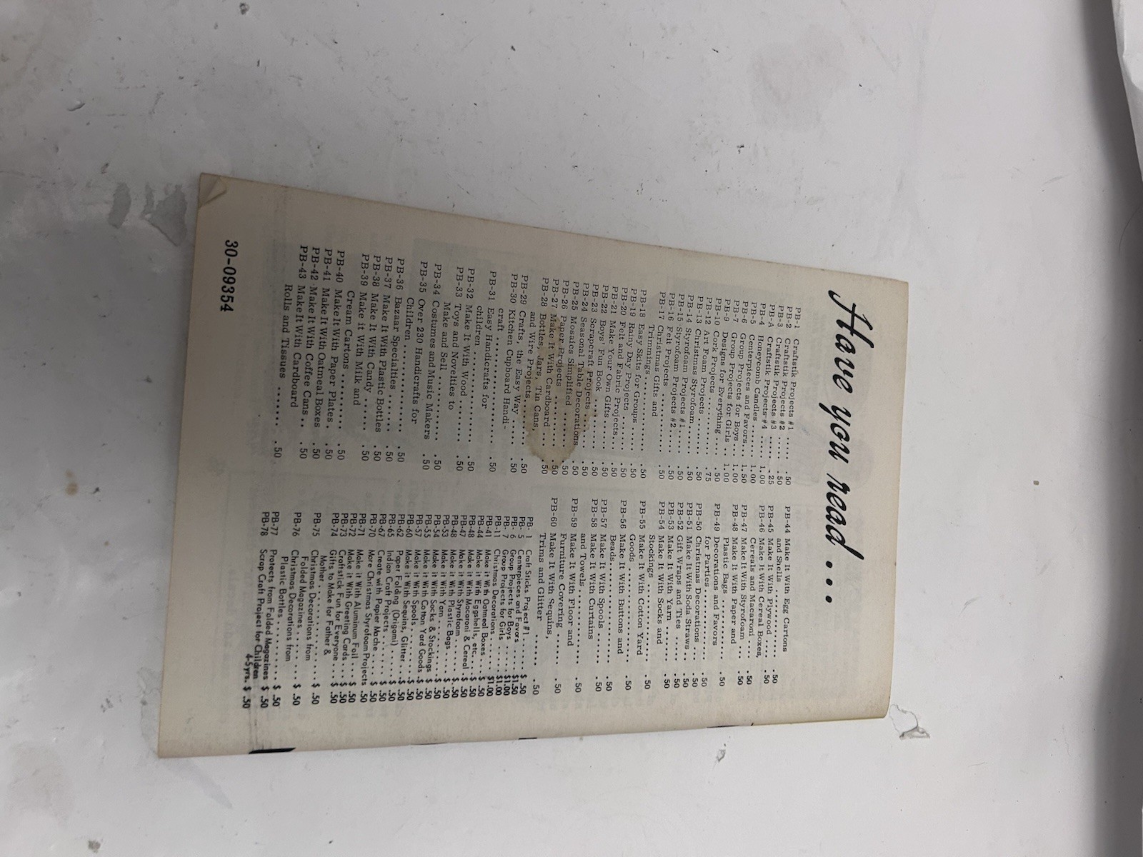 Kap Kraft Books Over 230 Handicraft Projects for Children c1966 SC book