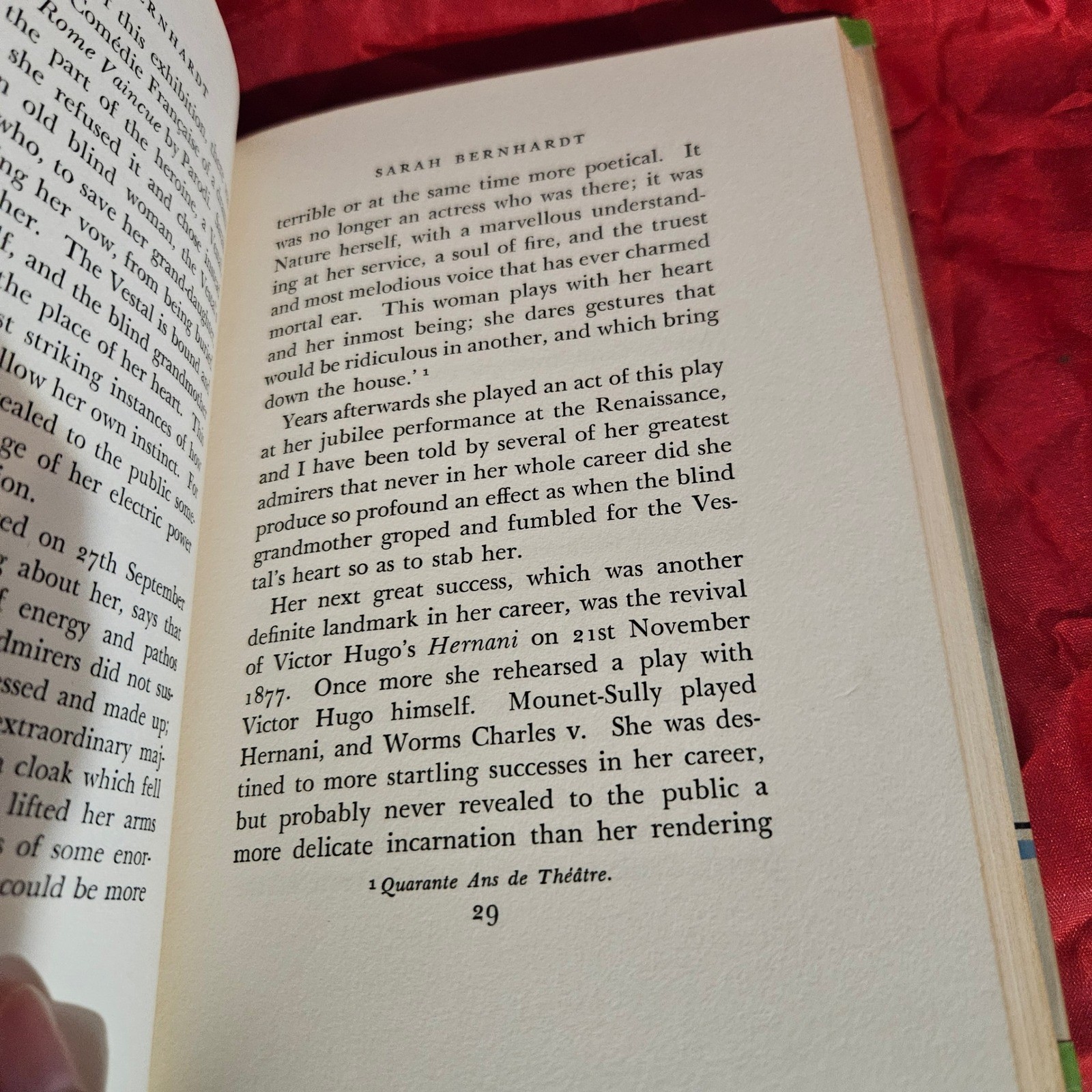 Sarah Bernhardt by Maurice Baring, Appleton Biographies Hardcover