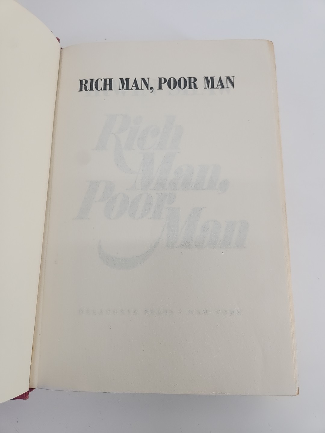 Rich Man Poor Man Irwin Shaw 1970 Delacorte Press
