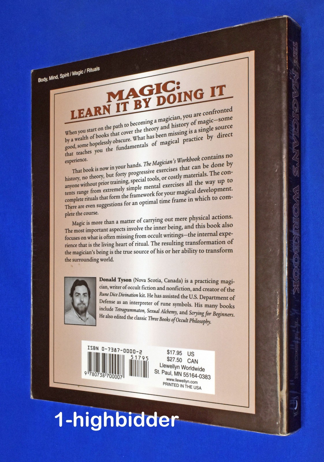 Donald Tyson Magician’s Workbook Ritual Magic Western Tradition Occult Black