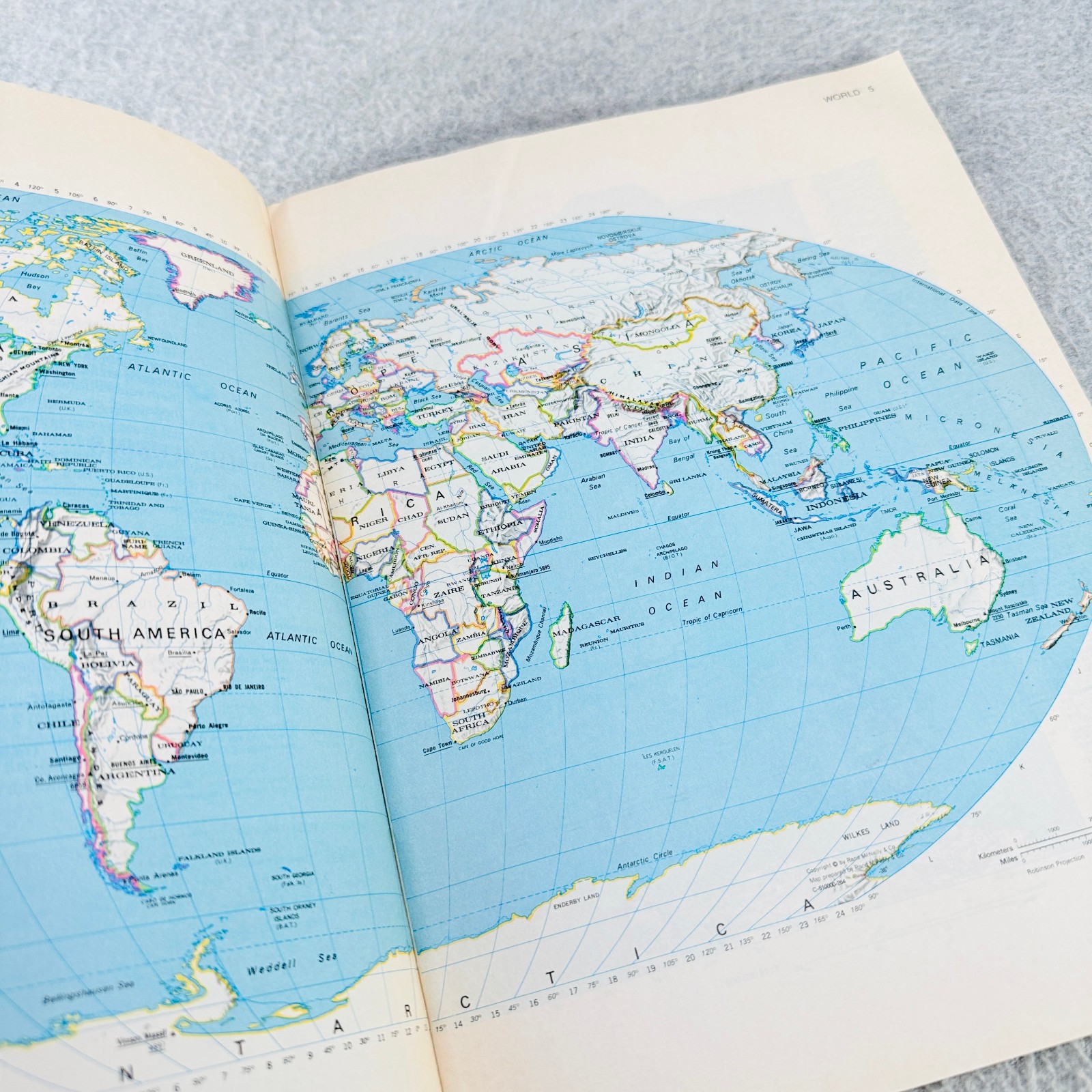 Rand McNally Atlas of North America & Atlas of the World 1993 Geography Maps