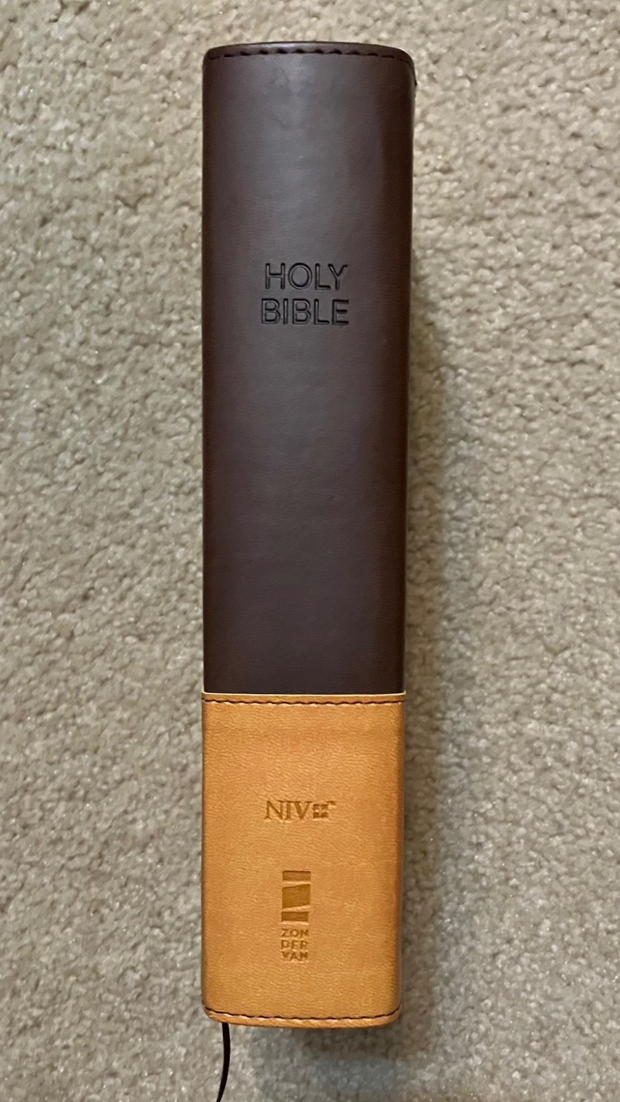 NIV Holy Bible Large Print Zondervan Brown DuoTone Leathersoft 2011
