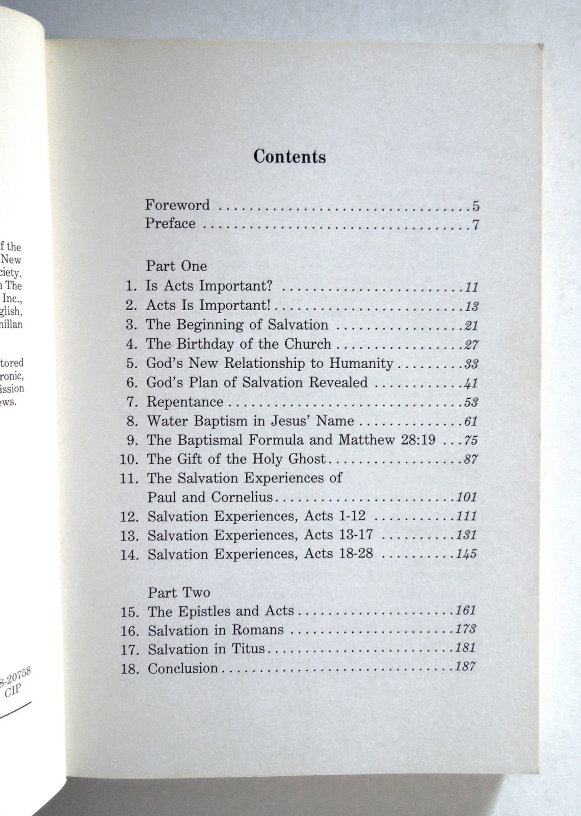 Salvation in the Book of Acts – Fred Kinzie, 1988 sc, Word Aflame Press