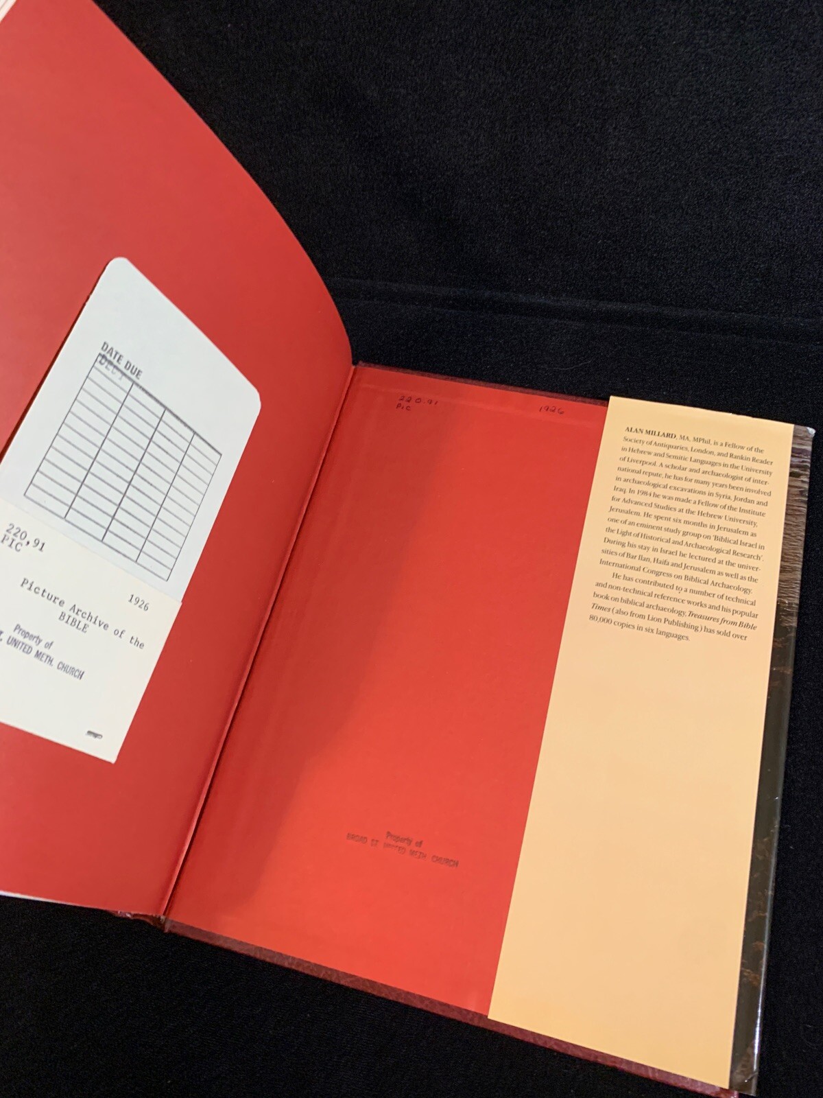 PICTURE ARCHIVE OF THE BIBLE. Hardback by Alan Millard 1987 hardcover
