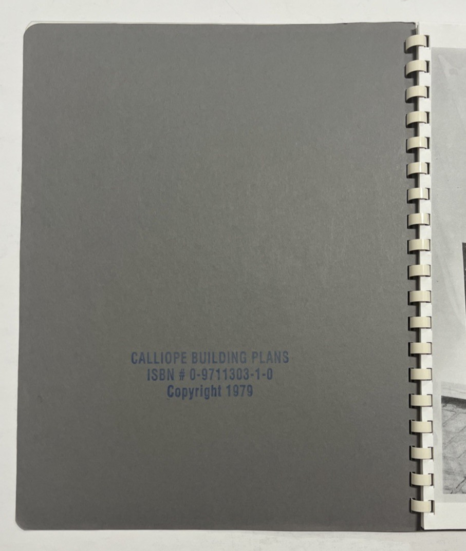 Air Calliope Building Plans, Tangley Model CA-43 1979 Soft Cover, Comb Binding