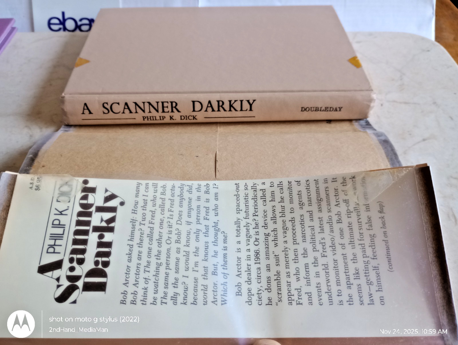 1977 FIRST ED.1STpt G51 A SCANNER DARKLY PHILIP DICK HC/HARDCOVER/DJ BOOK EX-LIB