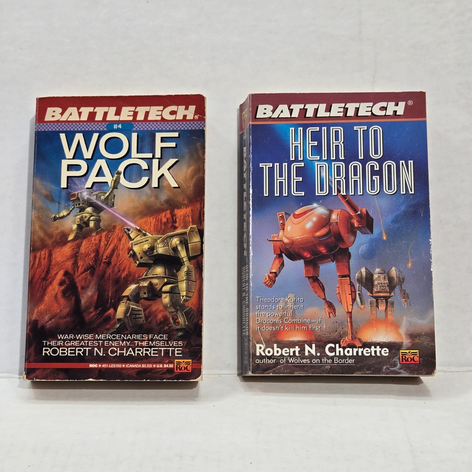 BattleTech ROC Science Fiction Paperback Book Lot 6 Stackpole Charrette Long 90s
