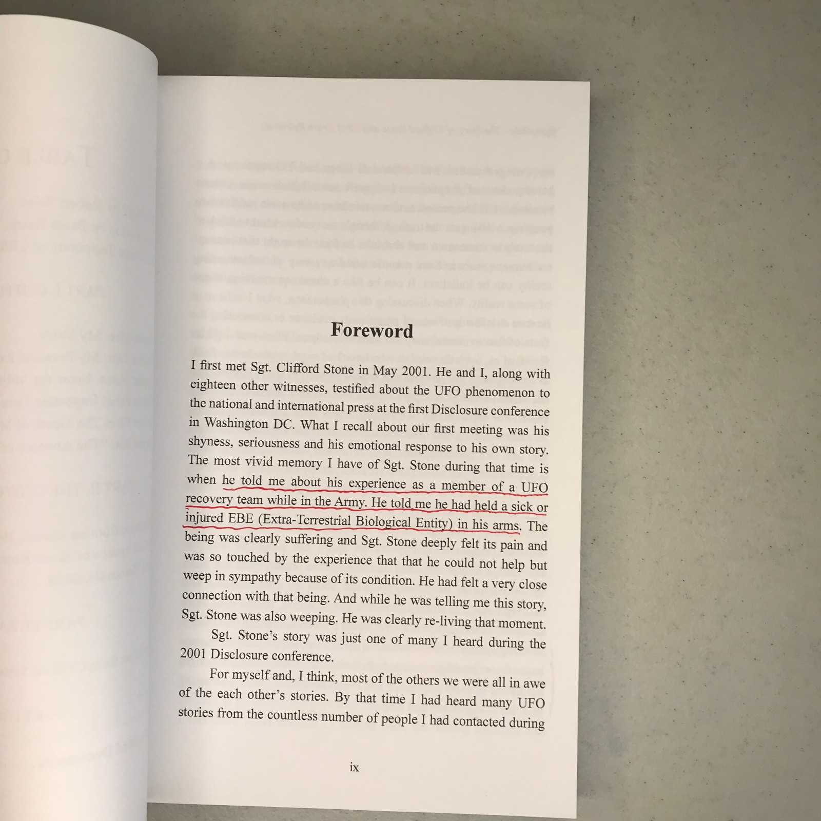 “Eyes Only” Clifford Stone UFO Crash Retrievals Paperback 2011 – 223 Pages