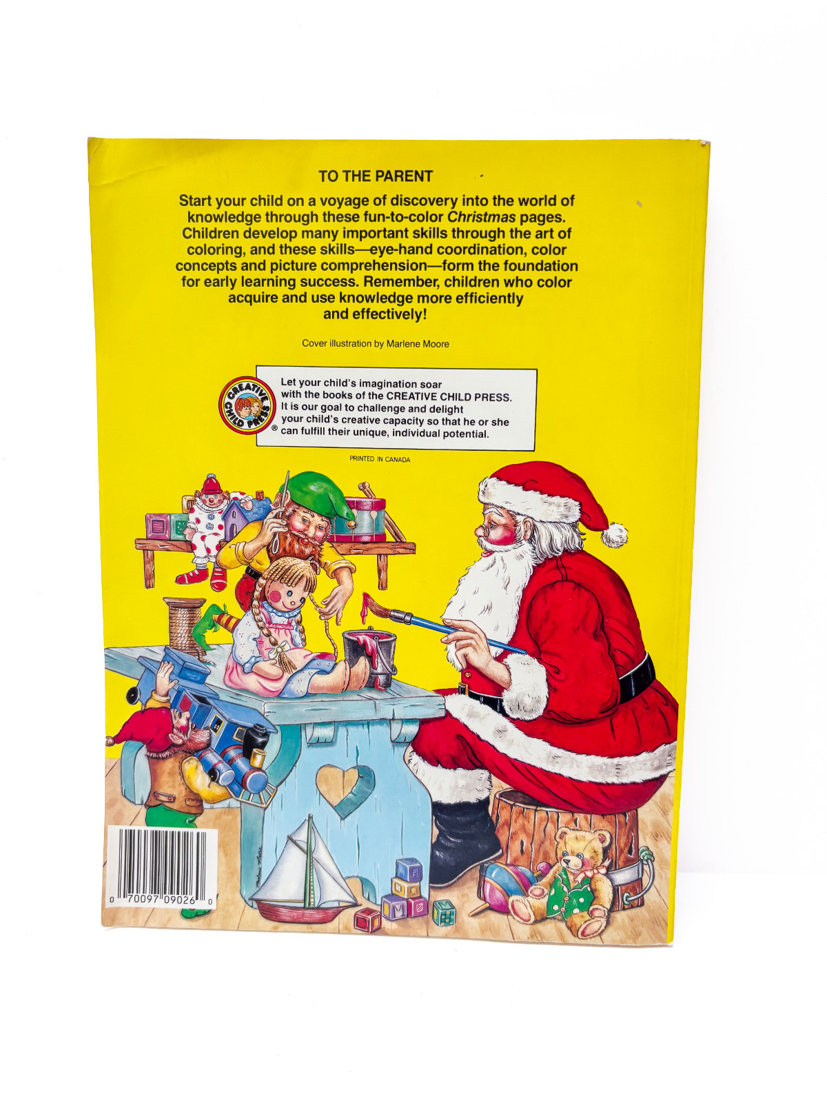 VINTAGE Santa’s Full of Fun Jumbo Coloring Book Creative Child Press UNused!