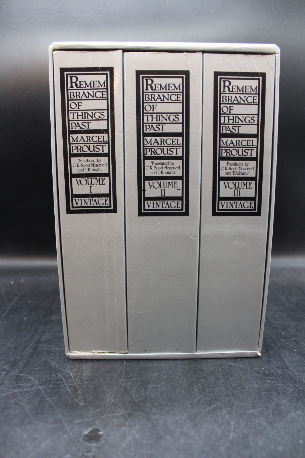 Marcel Proust Remembrance of Things Past 3 Volume Set Paperback Slipcase 1982