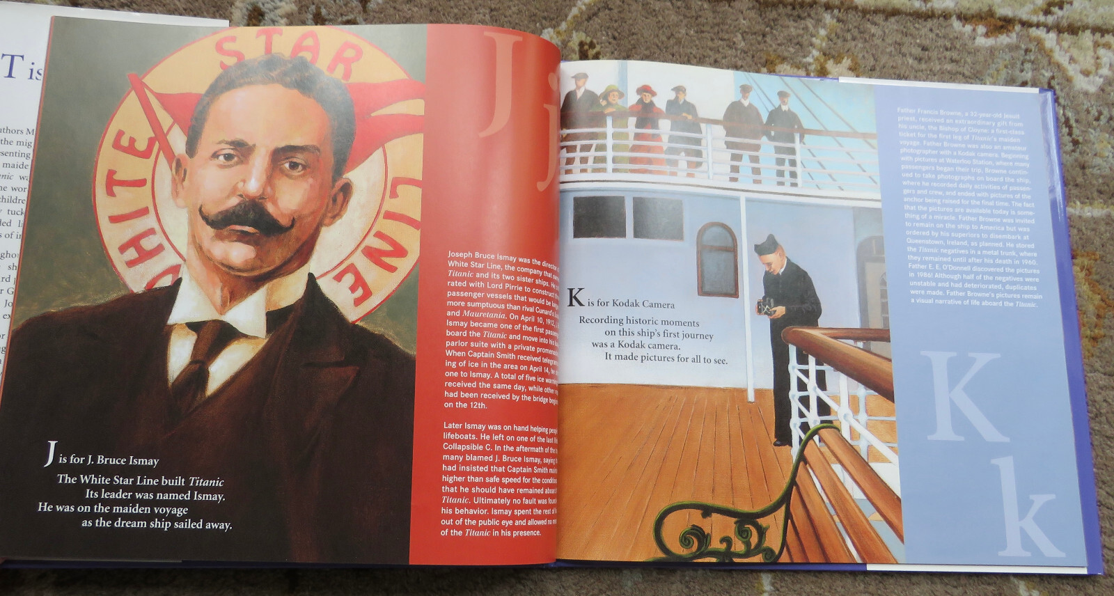 5 books Exploring the Titanic by Robert D. Ballard, T is for Titanic, Titanicat