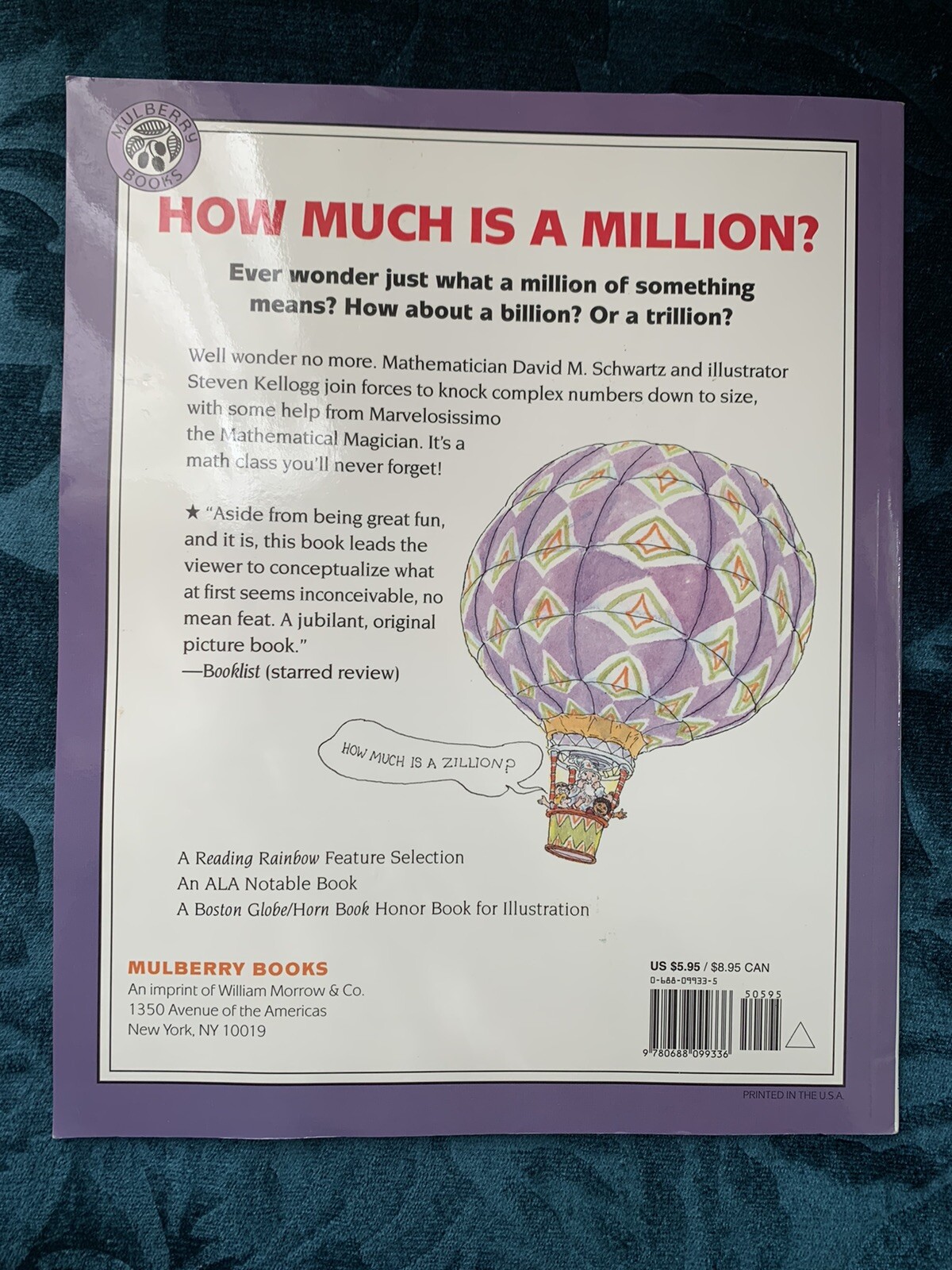 How Much is a Million? David Schwartz Steven Kellogg 1985 Mulberry 0688099335