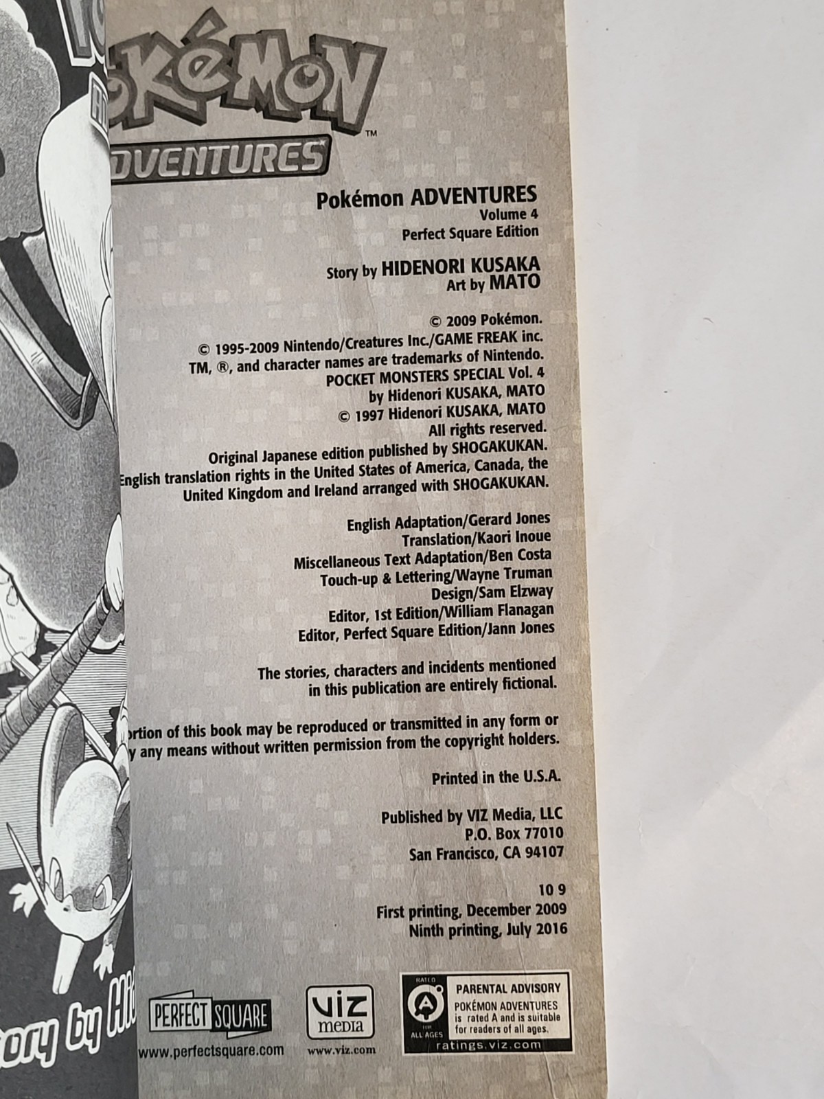 Pokémon Adventures Vol 1–10 Complete Manga Set ALL FIRST PRINTING VizKids