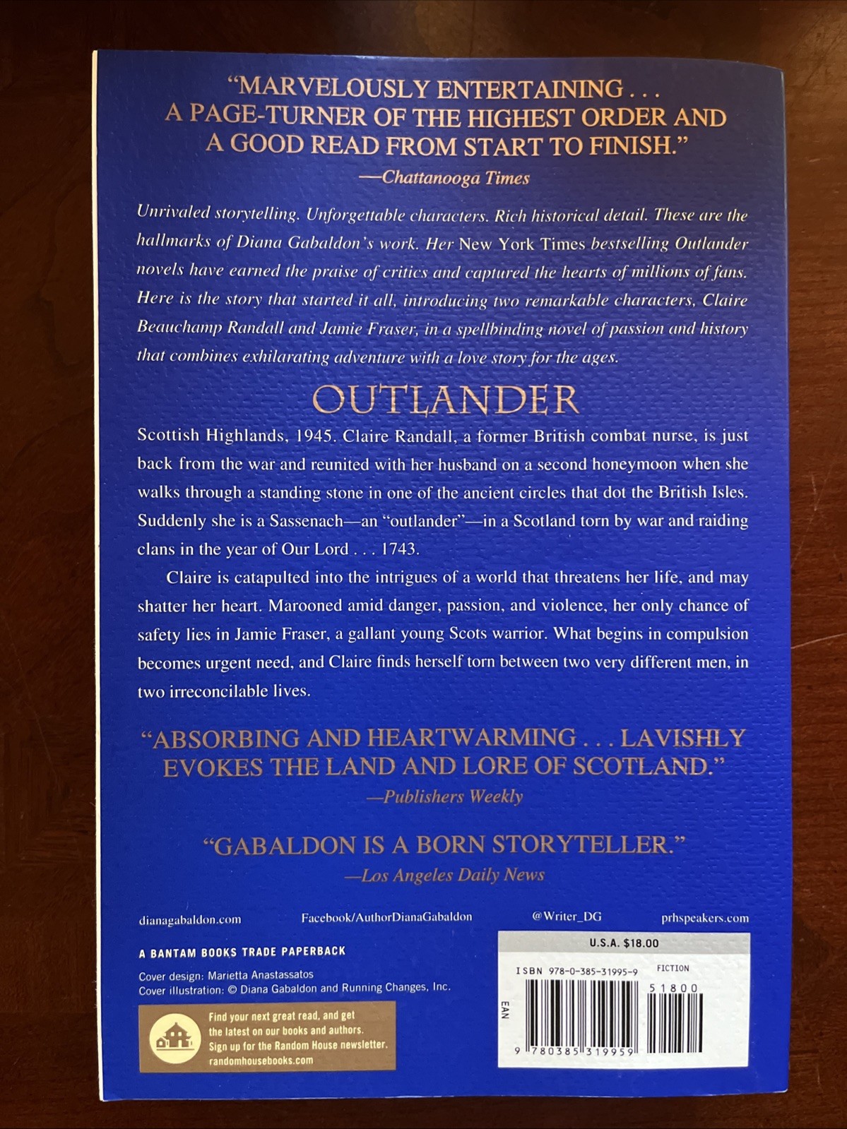 Outlander by Diana Gabaldon (1998, Paperback, Later Edition)