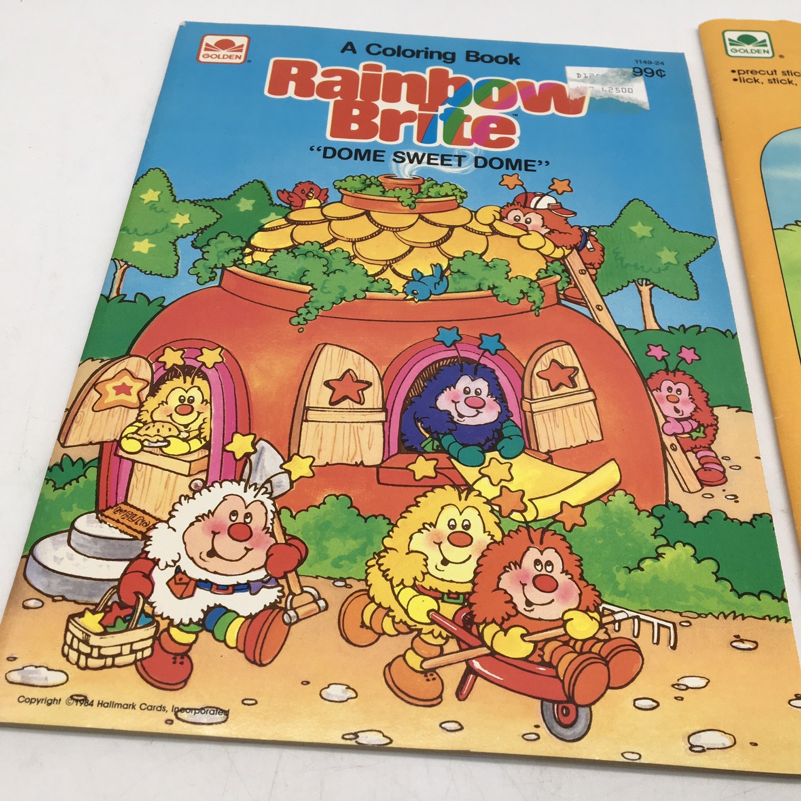 Rainbow Brite Coloring Book + Sticker Fun Golden Books Vtg 1984-85 UNUSED NOS
