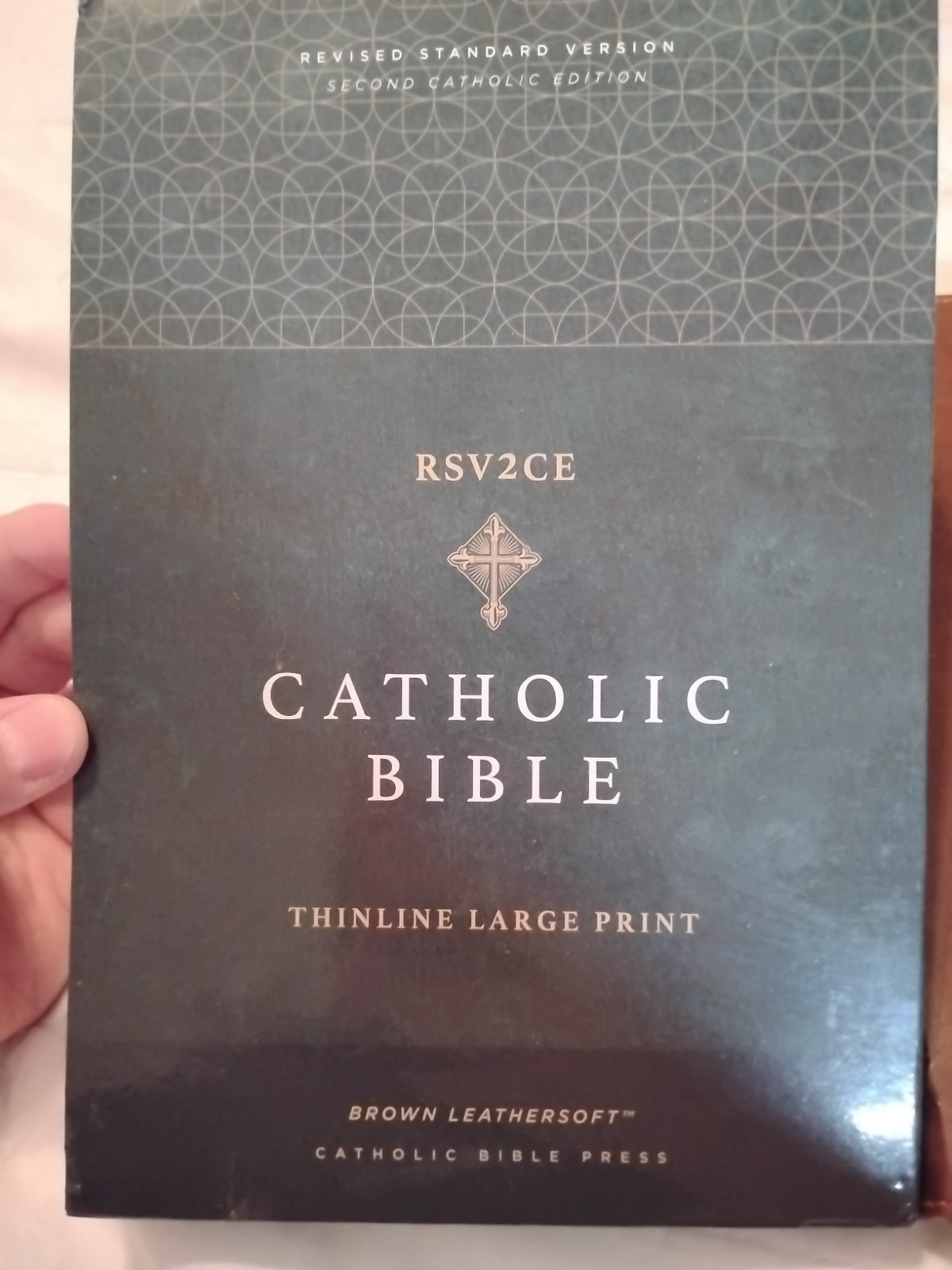 RSV2CE Thinline Large Print Catholic Bible Brown Leathersoft Comfort Print ESV