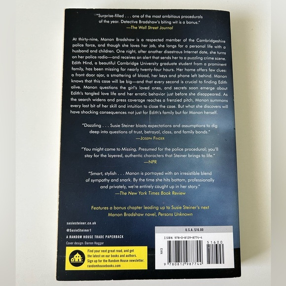 Missing, Presumed by Susie Steiner – NEW Paperback