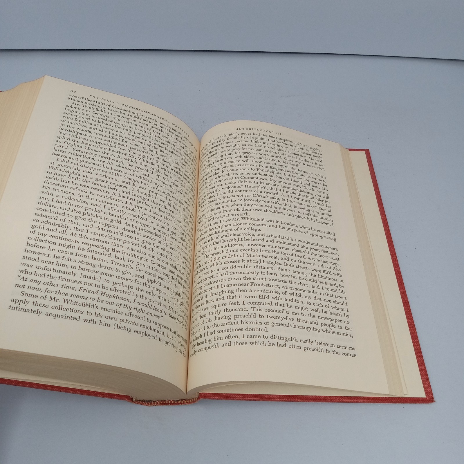 Benjamin Franklins Autobiographical Writings 1952 Viking Press HC Carl Van Doren