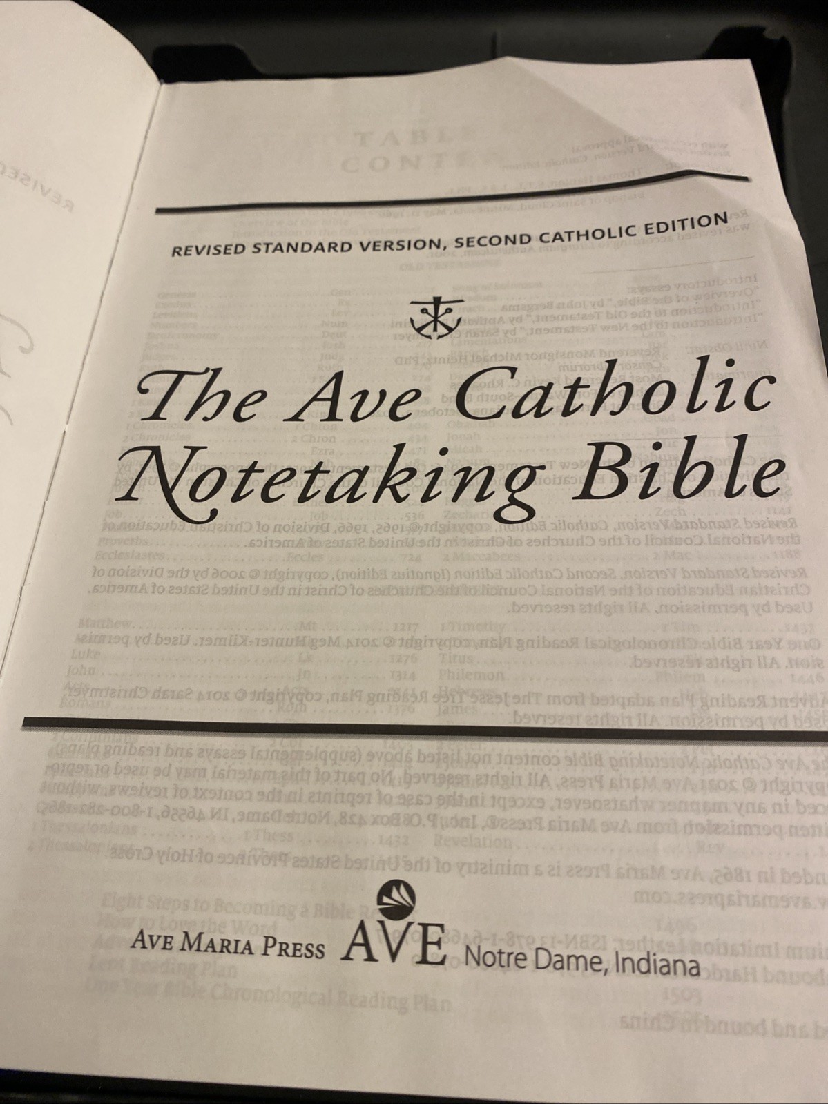 Catholic Note Taking Bible Ave Maria Press Hardcover Some Notes See Pictures