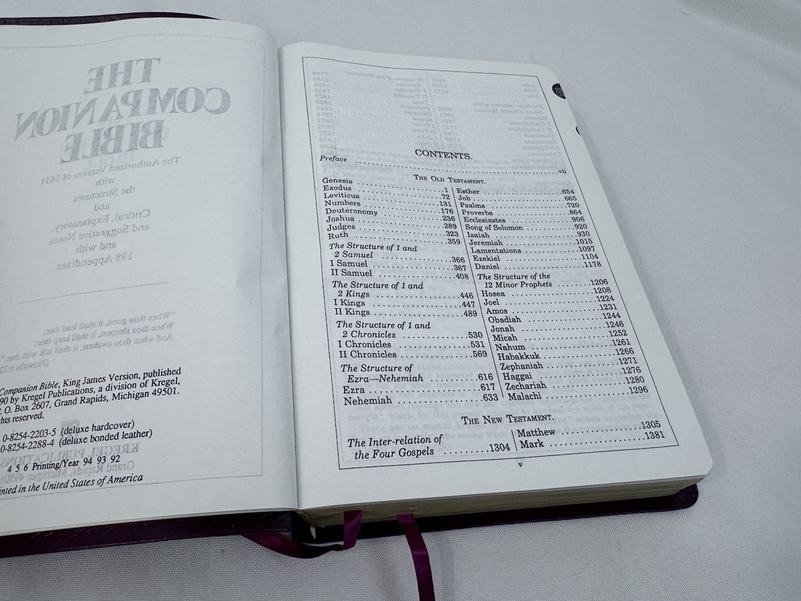 Companion Bible: King James Version, Burgundy, Bonded Leather FAST SHIP!!!