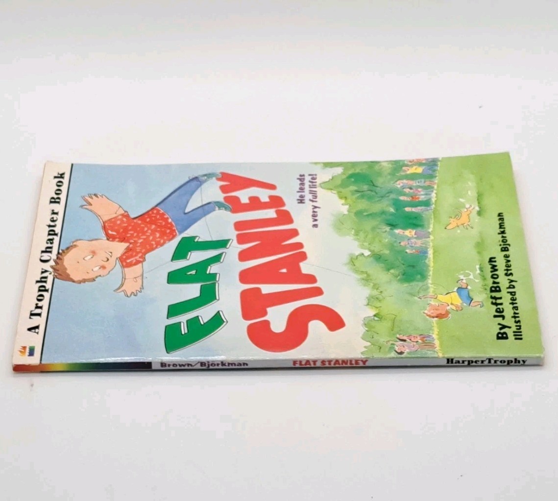 Flat Stanley SIGNED ILLUSTRATION Steve Bjorkman Trophy Chapter Book Jeff Brown