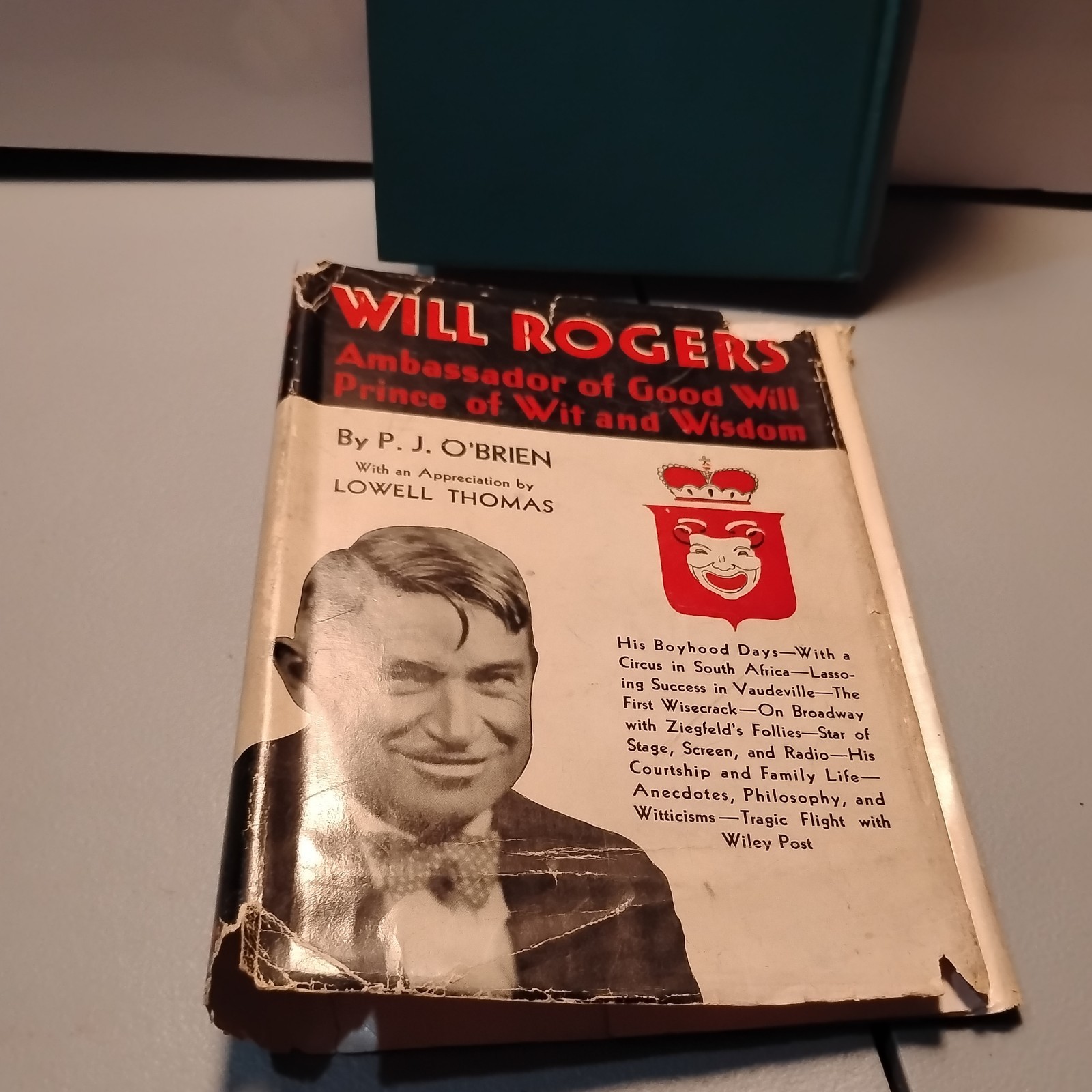 WILL ROGERS: “Ambassador of Good Will .. ” HC 1935 by P.J. O’BRIEN – scarce DJ
