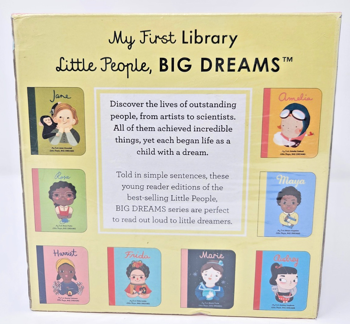 My First Library: Little People, BIG DREAMS ~ 8 Board book Box Set ~ New ~Sealed