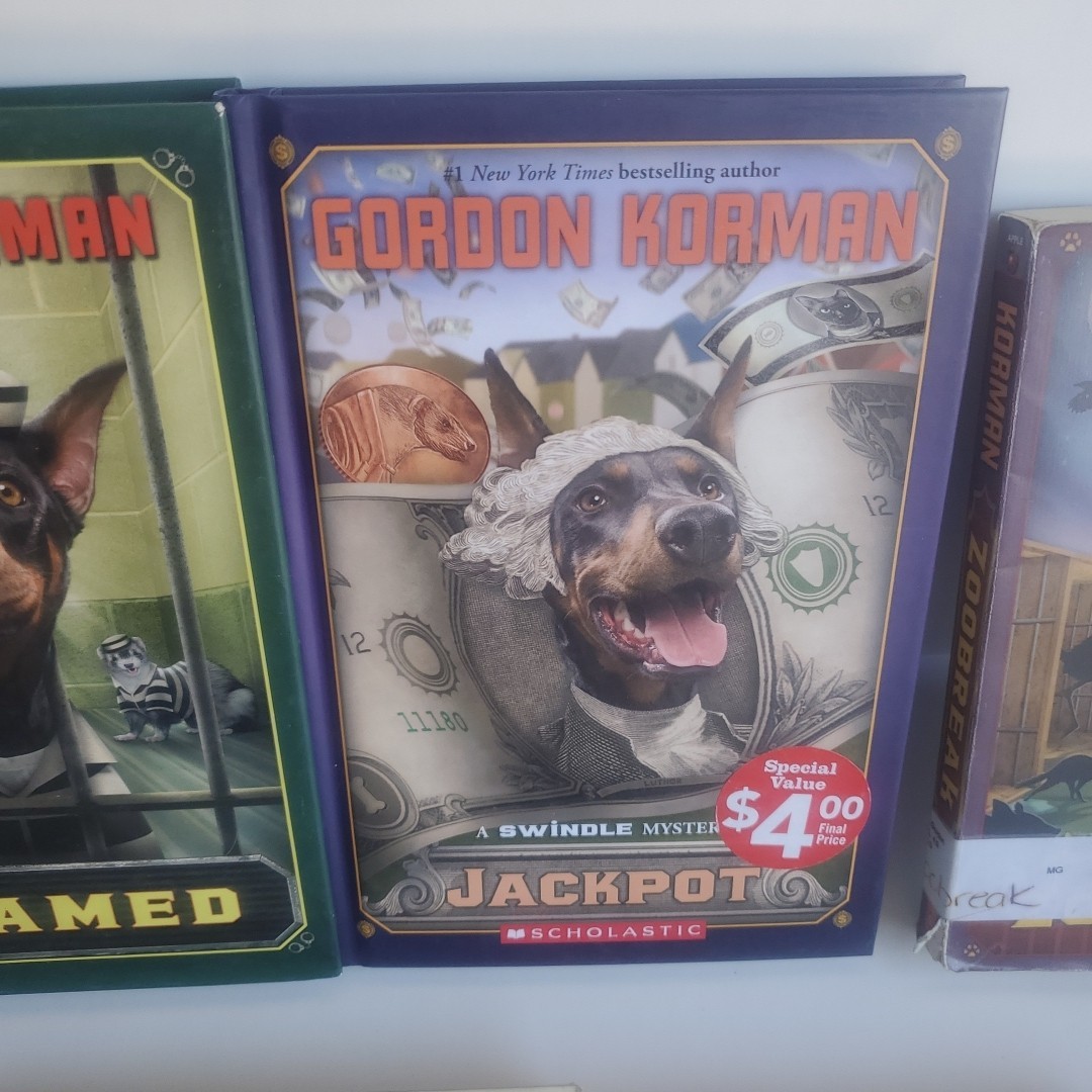 Lot of 14 Books 4 are GORDON KORMAN’s Children Books Series Reading level 6-7