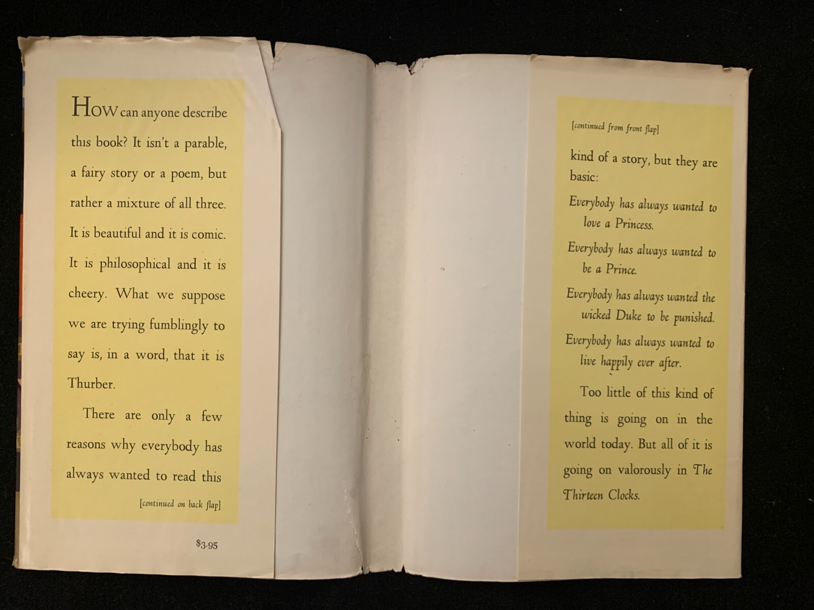 1st edition, 10th printing! The 13 Clocks by James Thurber 1950 HCDJ Very good