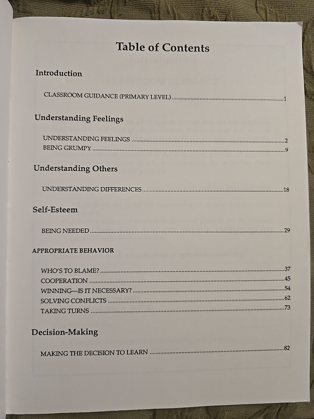 Classroom Guidance By JoAnn Cooper & Arden Martenz