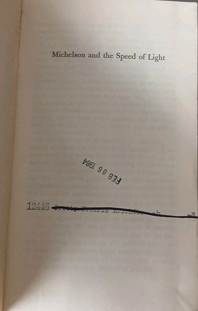Michelson and the Speed of Light Biography by Bernard Jaffee 1960 Library HC