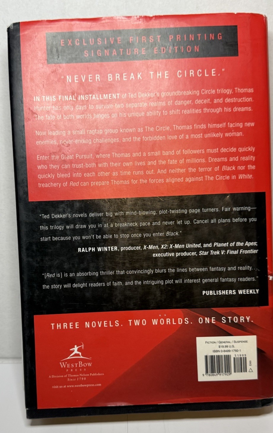 White by Ted Dekker (2004, Hardcover) Signed First Edition