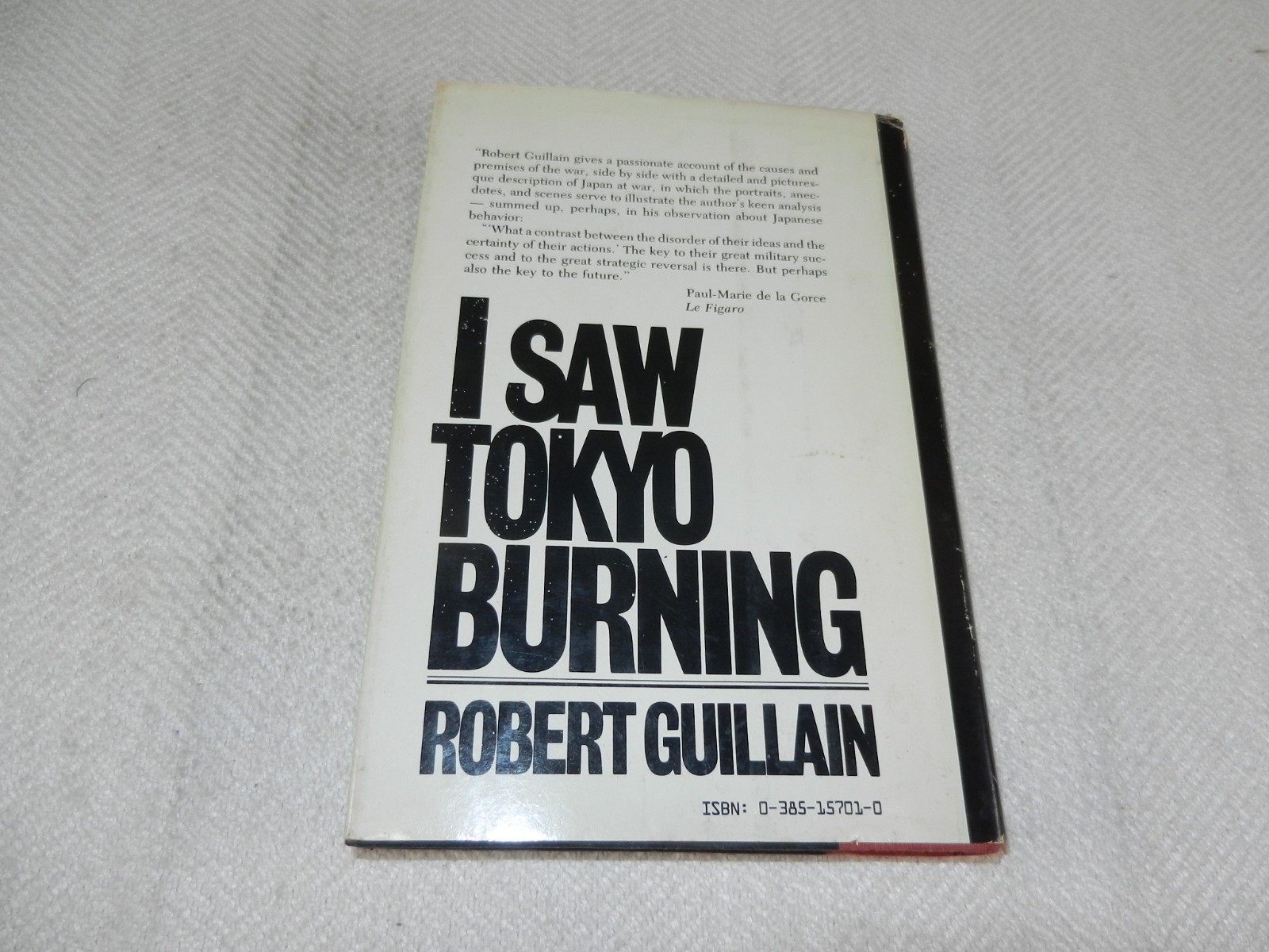 WW II Vichy French journalist in Japan 1941-1945 “I SAW TOKYO BURNING”