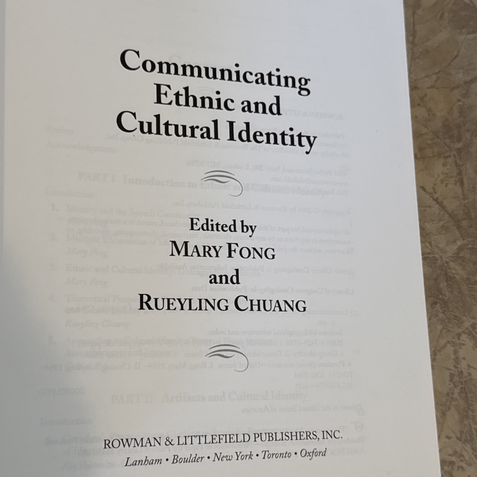 Communicating Ethnic and Cultural Identity by Mary Fong, Chuang, Rueyling