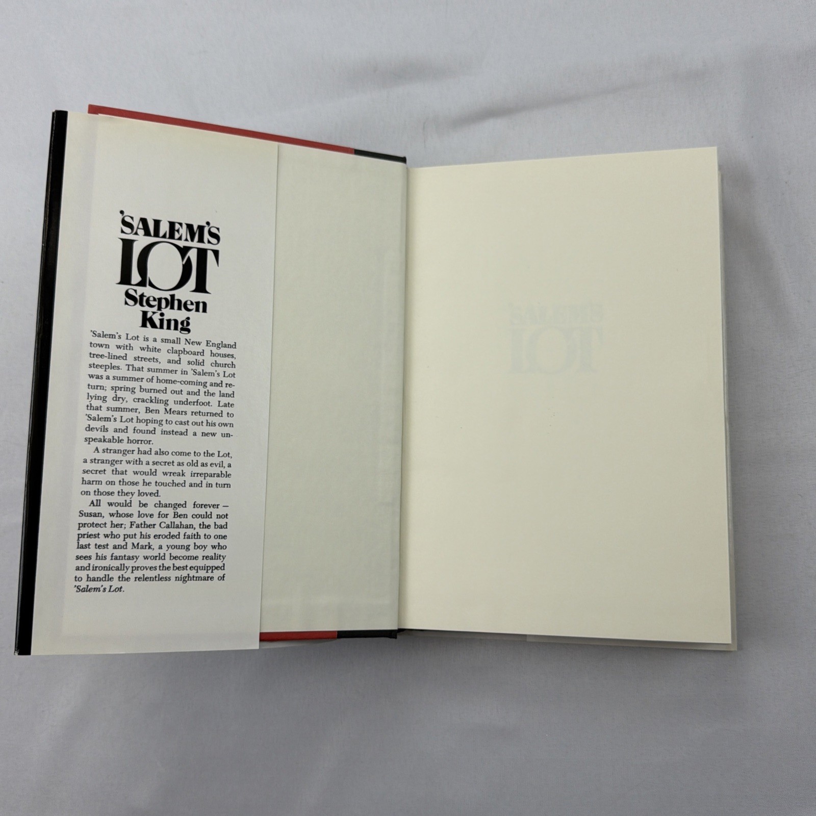 Salem’s Lot Stephen King 1975 Doubleday Hardcover Horror Classic