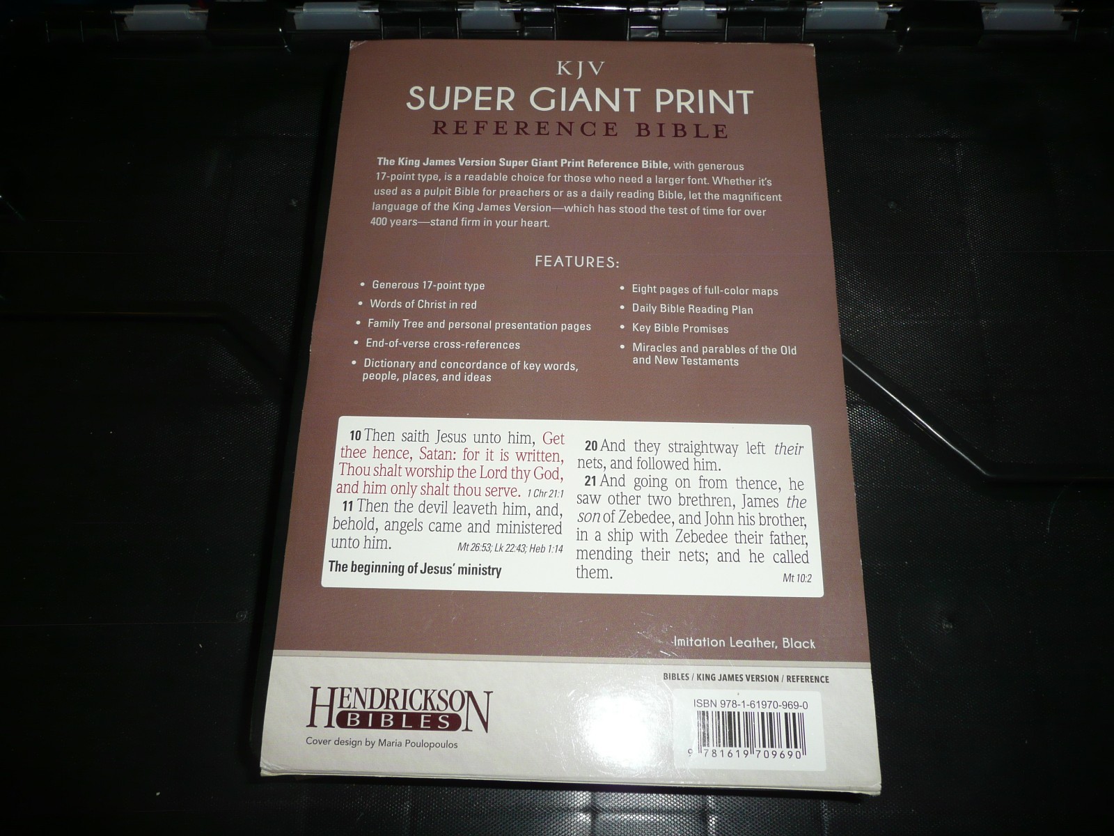 KJV Super Giant Print Bible – Leather Bound By Hendrickson Bibles New