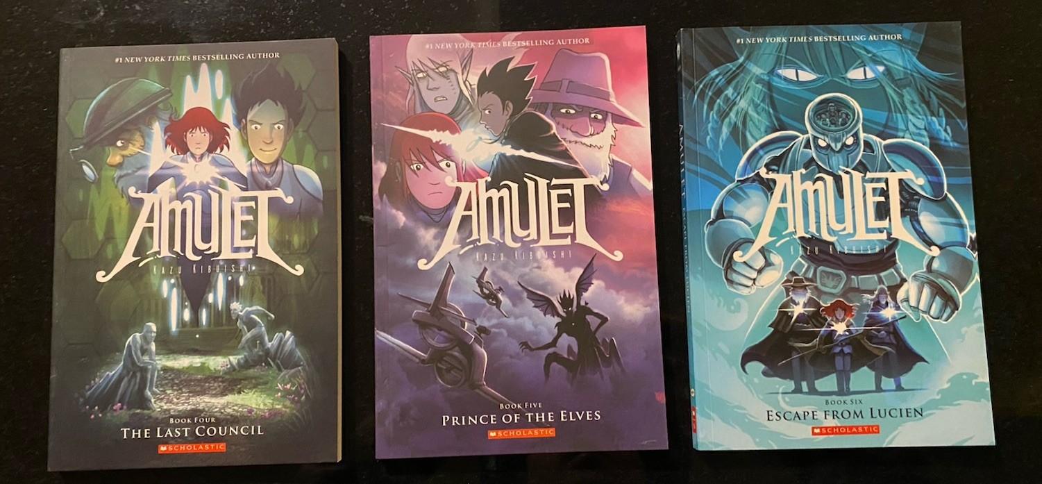Amulet Books Volumes 1-9 Box Set by Kazu Kibuishi Complete Series Scholastic