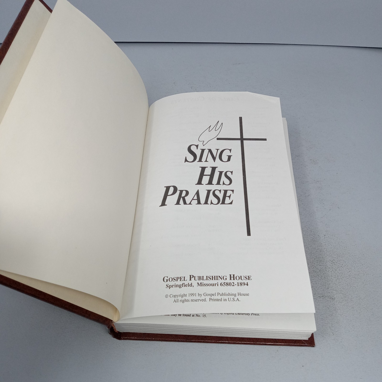 Sing His Praise: 1991 Gospel Publishing House Hardcover