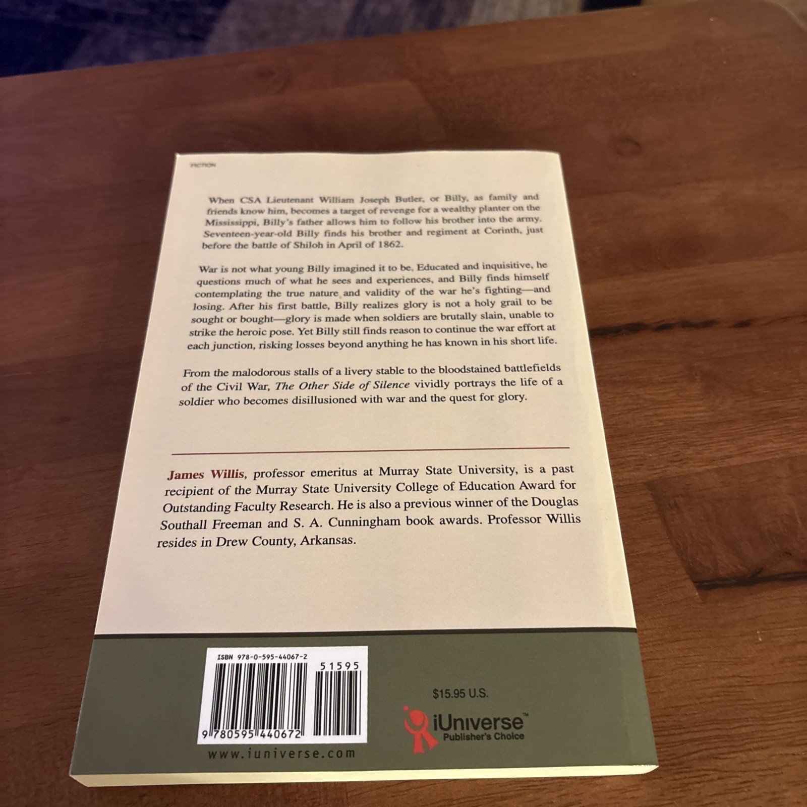 Other Side of Silence : A Civil War Novel, Paperback by James Willis 2007